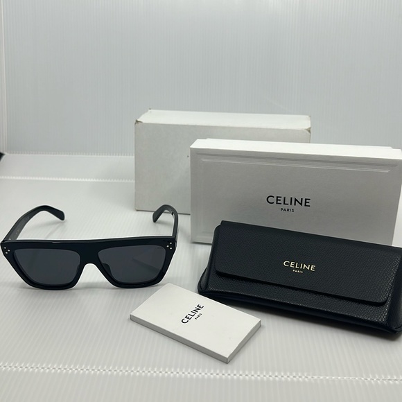 Celine Paris 3 dots CL402561 58 13 140 black sunglasses with box case dustcloth - Picture 1 of 13